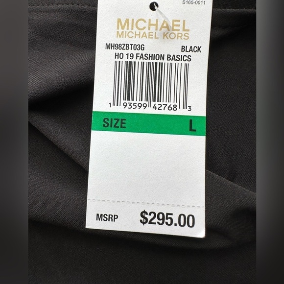 Michael Michael Kors Feather-Embroidered Matte Jersey Slip Dress Large NWT - Picture 9 of 13